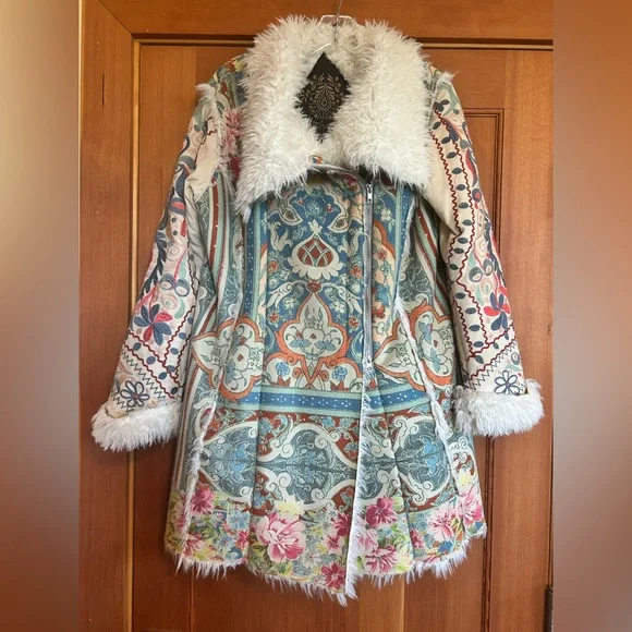 Johnny Was | Halmstad Embroidered Faux-Suede Coat - Picture 5 of 16